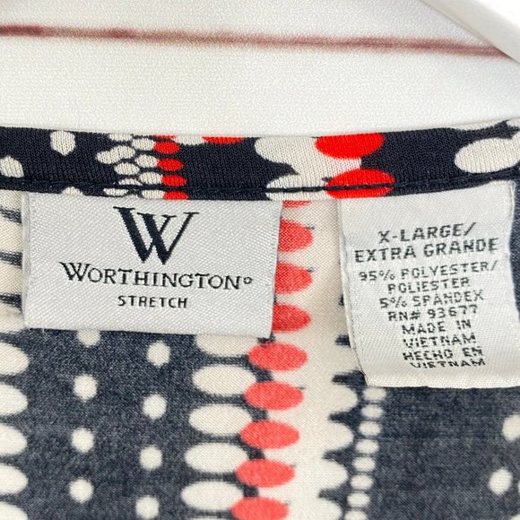 Worthington Career Long Sleeve Top Multicolor XL - Picture 5 of 7